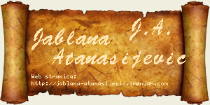 Jablana Atanasijević vizit kartica